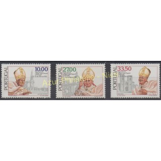 Timbres - Thème papauté - Portugal - 1982 - No 1544/1546