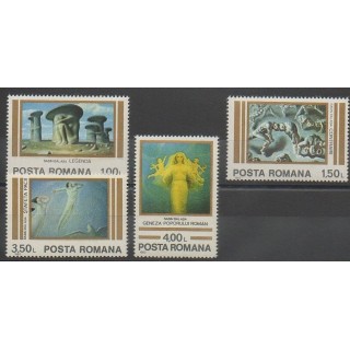 Timbres - Roumanie - 1982 - No 3400/3403 - Peinture
