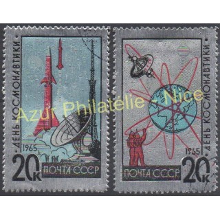 Timbres - Thème espace - Russie - 1965 - No 2953/2954