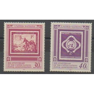 Timbres - Nations Unies (ONU - New-York) - 1991 - No 597/598 - Timbres sur timbres