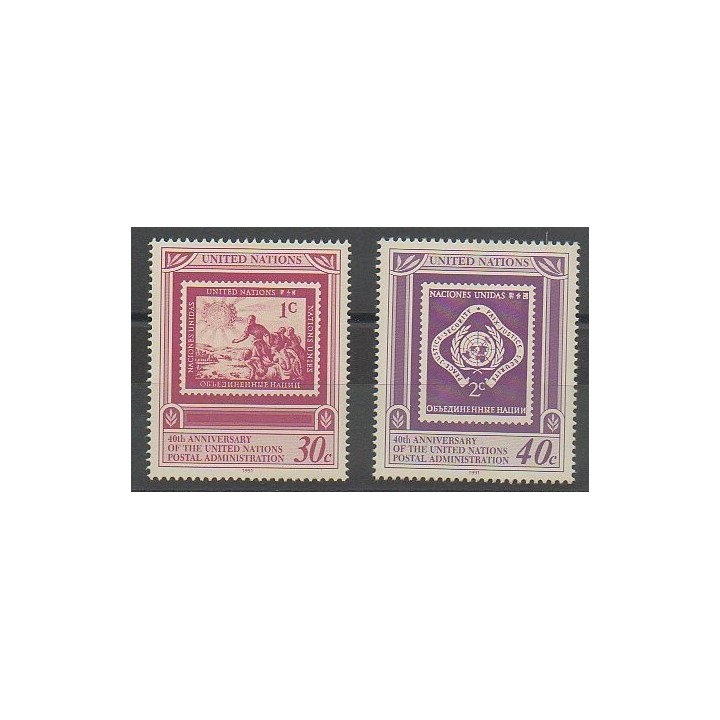 Stamps - United Nations (UN - New York) - 1991 - Nb 597/598 - Stamps on stamps