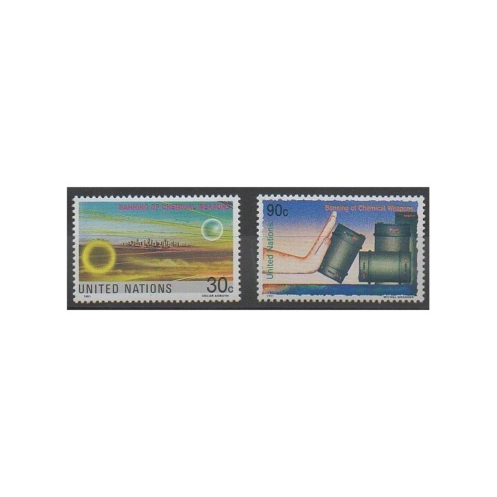 Stamps - United Nations (UN - New York) - 1991 - Nb 593/594 - Environment