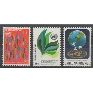 Timbres - Nations Unies (ONU - New-York) - 1982 - No 359/361 - Droits de l'Homme