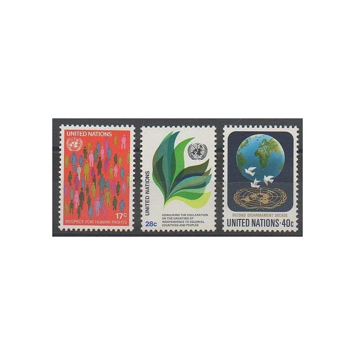 Stamps - United Nations (UN - New York) - 1982 - Nb 359/361 - Human Rights