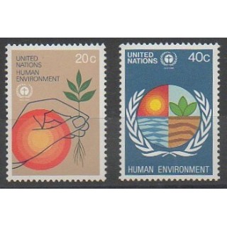 Timbres - Nations Unies (ONU - New-York) - 1982 - No 362/363 - Environnement