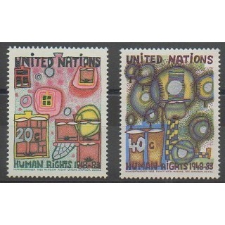 Timbres - Nations Unies (ONU - New-York) - 1983 - No 406/407 - Droits de l'Homme