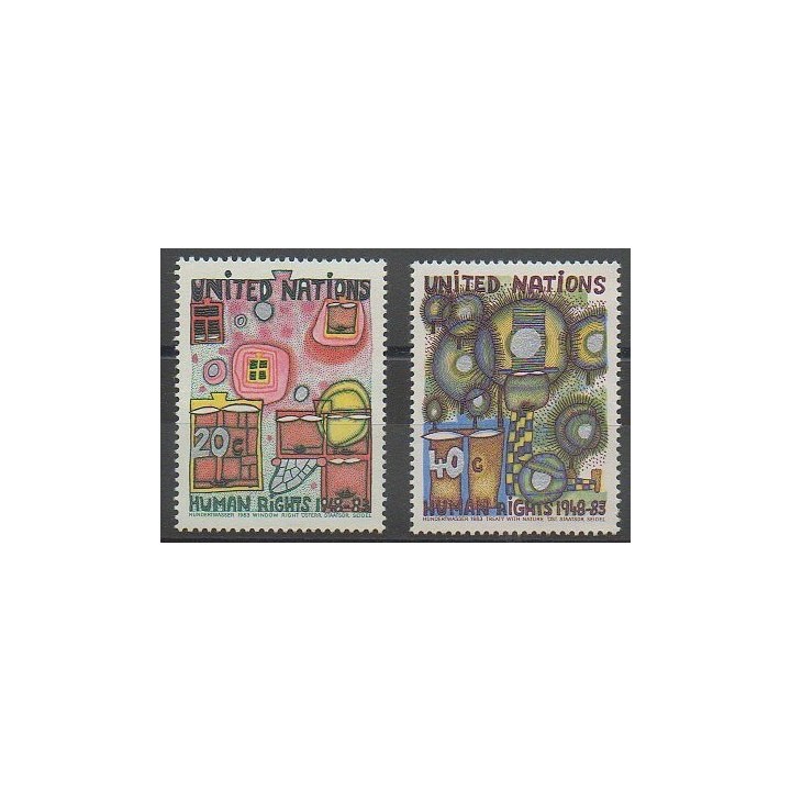 Stamps - United Nations (UN - New York) - 1983 - Nb 406/407 - Human Rights