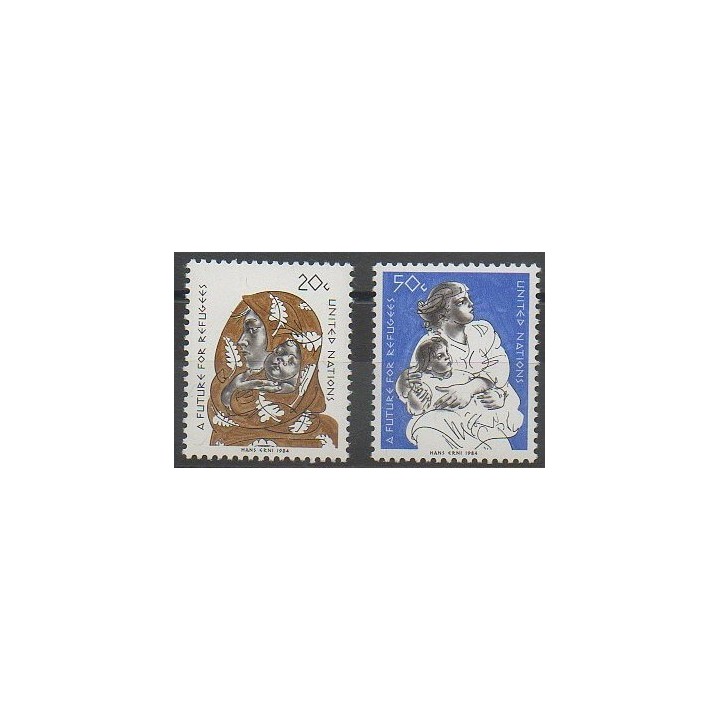 Timbres - Nations Unies (ONU - New-York) - 1984 - No 414/415