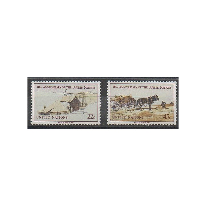Timbres - Nations Unies (ONU - New-York) - 1985 - No 438/439