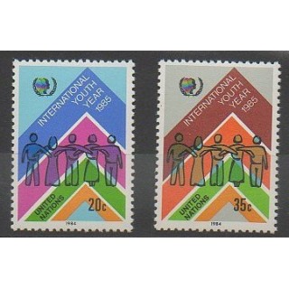 Stamps - United Nations (UN - New York) - 1984 - Nb 432/433 - Childhood