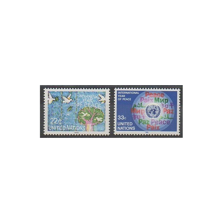 Timbres - Nations Unies (ONU - New-York) - 1986 - No 465/466