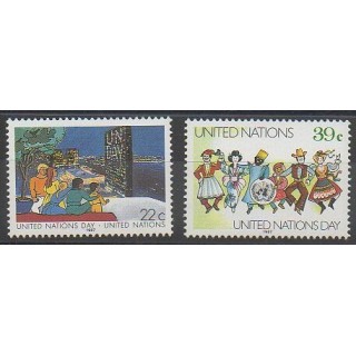 Timbres - Nations Unies (ONU - New-York) - 1987 - No 508/509