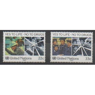 Stamps - United Nations (UN - New York) - 1987 - Nb 490/491 - Health
