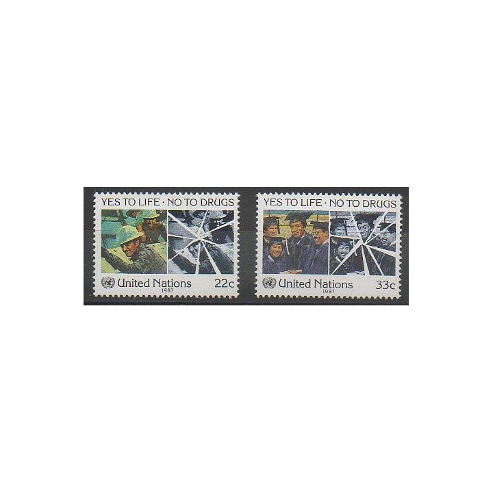 Stamps - United Nations (UN - New York) - 1987 - Nb 490/491 - Health