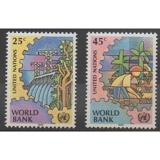 Timbres - Nations Unies (ONU - New-York) - 1989 - No 539/540