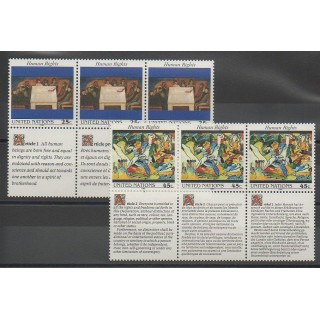 Timbres - Nations Unies (ONU - New-York) - 1989 - No 563/568 - Droits de l'Homme