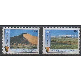 Timbres - Nations Unies (ONU - New-York) - 1991 - No 588/589 - Sites