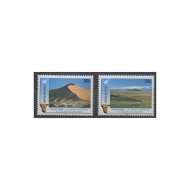 Stamps - United Nations (UN - New York) - 1991 - Nb 588/589 - Sights