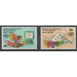 Timbres - Nations Unies (ONU - New-York) - 1992 - No 615/616 - Sciences et Techniques