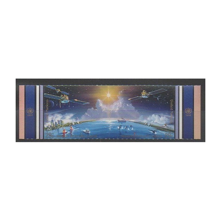 Timbres - Nations Unies (ONU - New-York) - 1992 - No 613/614 - Télécommunications