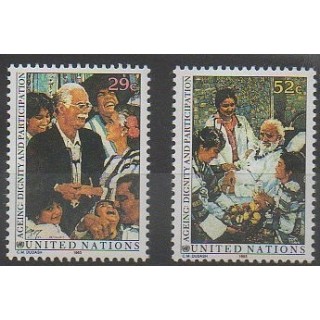 Timbres - Nations Unies (ONU - New-York) - 1993 - No 626/627 - Santé ou Croix-Rouge