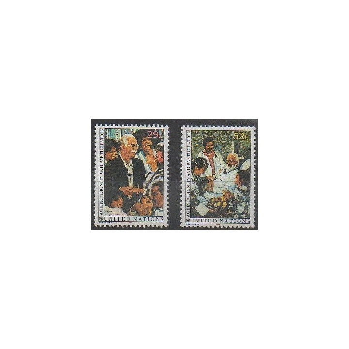 Timbres - Nations Unies (ONU - New-York) - 1993 - No 626/627 - Santé ou Croix-Rouge