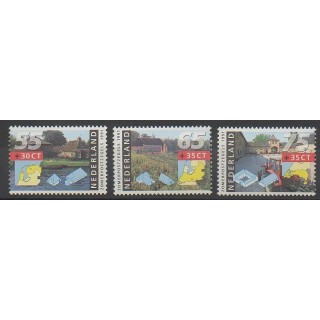 Timbres - Pays-Bas - 1991 - No 1373/1375 - Monuments
