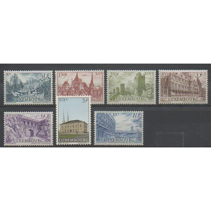 Timbres - Luxembourg - 1963 - No 625/631 - Monuments
