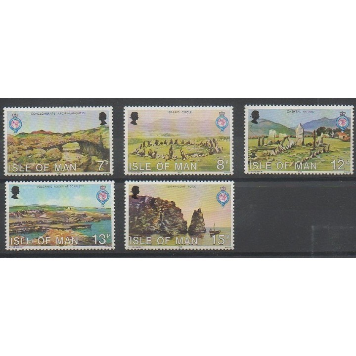 Stamps - Man (Isle of) - 1980 - Nb 152/156 - Sights