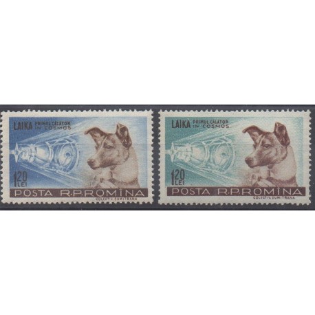 Roumanie - 1957 - No 1550/1551 - Espace 