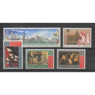 Timbres - Belgique - 1993 - No 2495/2499 - Europe