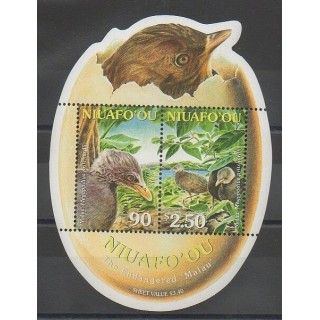 Stamps - Tonga - 2002 - Nb BF34 - Endangered species - WWF - Birds