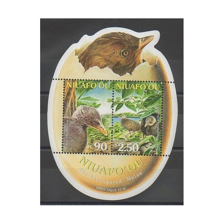 Stamps - Tonga - 2002 - Nb BF34 - Endangered species - WWF - Birds