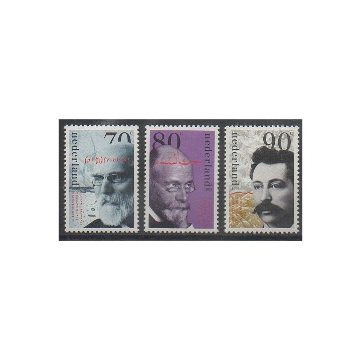 Timbres - Pays-Bas - 1993 - No 1449/1451 - Sciences et Techniques - Célébrités