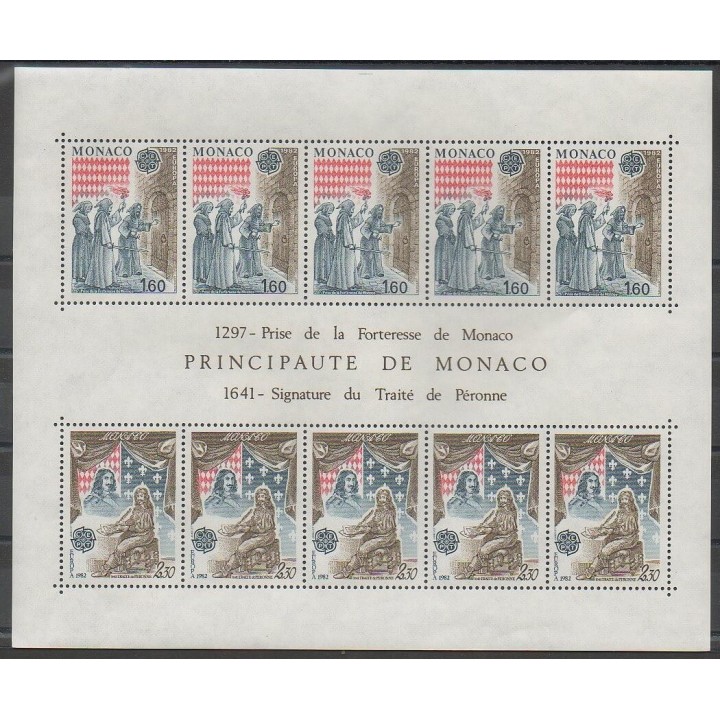 Stamps - Monaco - Blocks and sheets - 1982 - Nb BF22 - Various Historics Themes