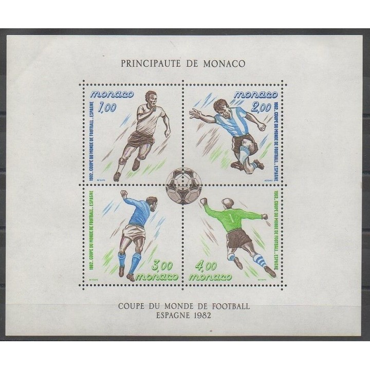 Timbres - Monaco - Blocs et feuillets - 1982 - No BF21 - Coupe du monde de football