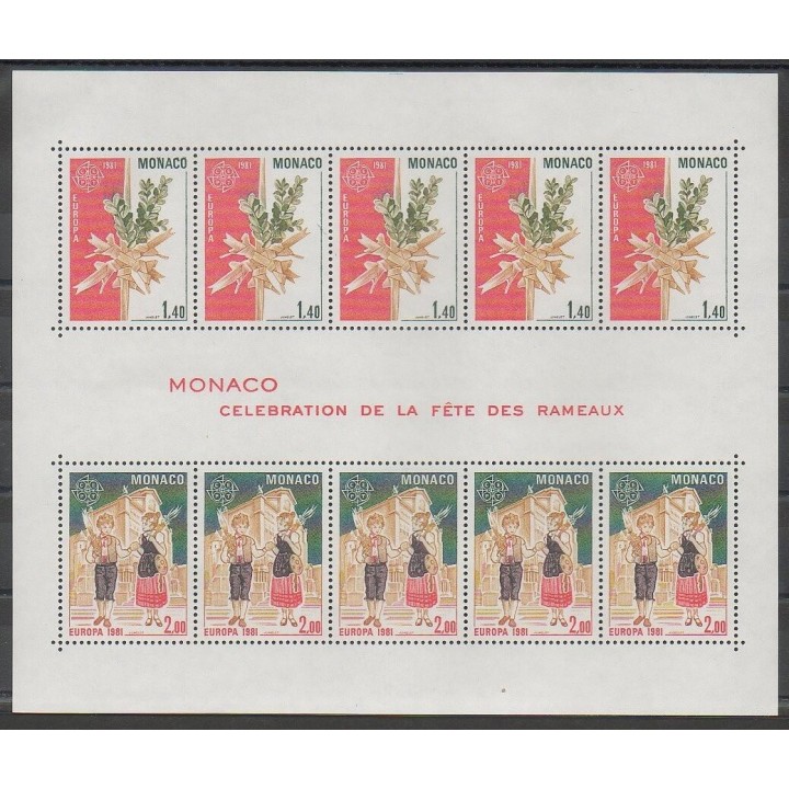Stamps - Monaco - Blocks and sheets - 1981 - Nb BF19 - Easter