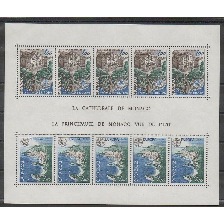 Stamps - Monaco - Blocks and sheets - 1978 - Nb BF14 - Churches - Sights