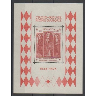 Timbres - Monaco - Blocs et feuillets - 1973 - No BF7 - Santé ou Croix-Rouge
