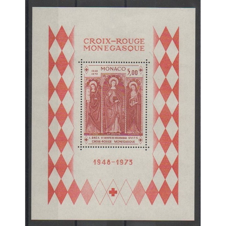 Timbres - Monaco - Blocs et feuillets - 1973 - No BF7 - Santé ou Croix-Rouge