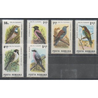 Stamps - Romania - 1983 - Nb 3450/3455 - Birds