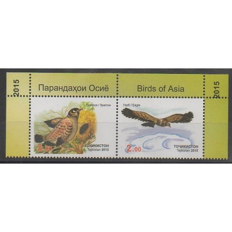 Tadjikistan - 2015 - No 520/521 - Oiseaux