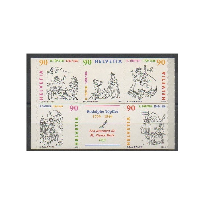 Timbres - Suisse - 1999 - No 1603/1607 - Dessins Animés - BD