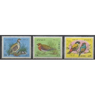 Timbres - Iran - 1972 - No 1417/1419 - Oiseaux