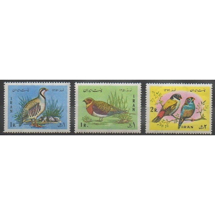 Stamps - Iran - 1972 - Nb 1417/1419 - Birds