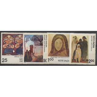 Timbres - Inde - 1978 - No 551/554 - Peinture