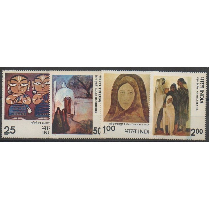 Stamps - India - 1978 - Nb 551/554 - Paintings