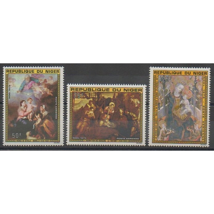 Timbres - Niger - 1975 - No PA257/PA259 - Peinture
