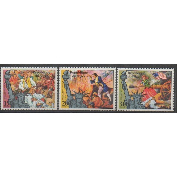 Timbres - Niger - 1976 - No PA265/PA267 - Histoire