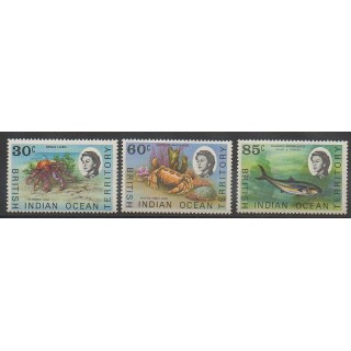 Stamps - British Indian Ocean Territory - 1970 - Nb 36/38 - Sea animals
